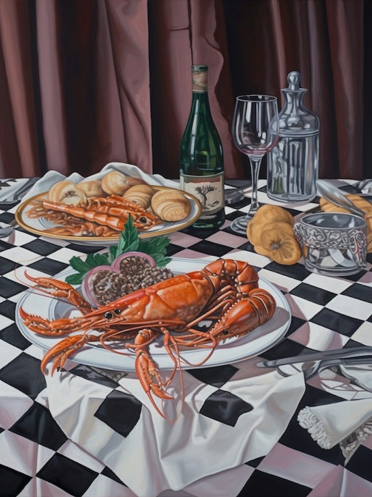 Écrevisse - Peinture de Nature Morte