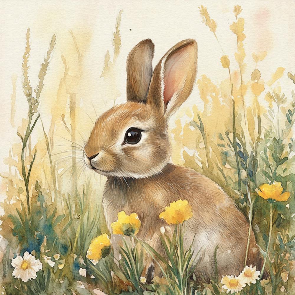 Rabbit In The Meadow