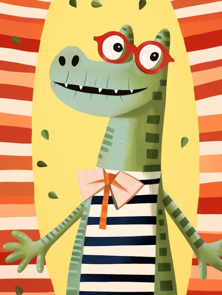 Little Crocodile 2 Wearing Sunglasses