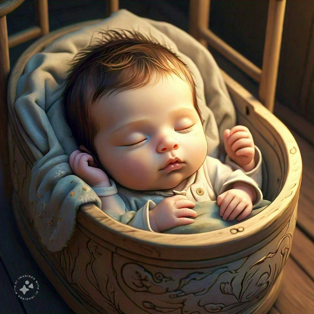 Baby Sleeping In A Basket