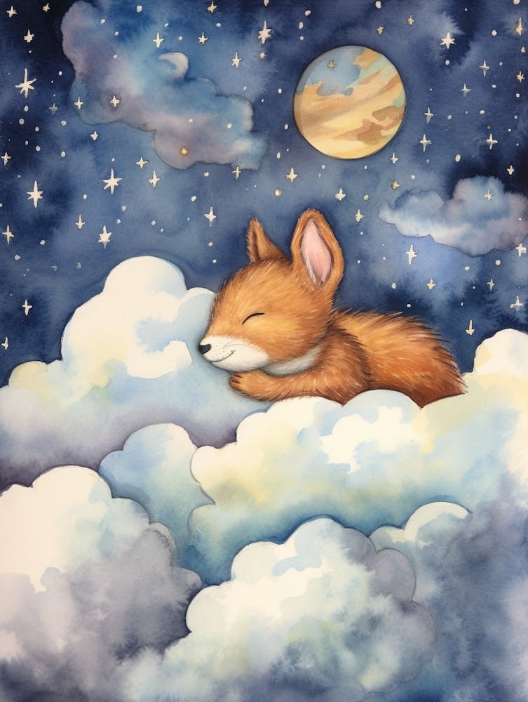 Baby Squirrel 2 Sleeping In The Clouds