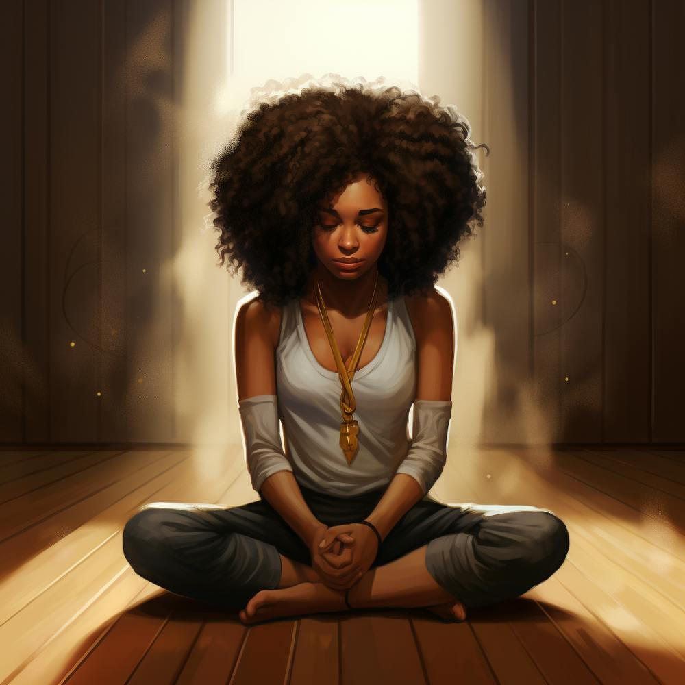 Afro Girl Meditation