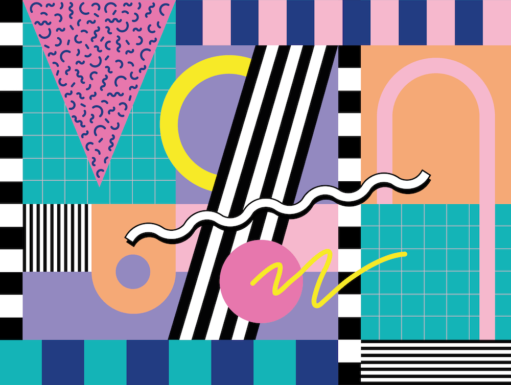 Memphis Pattern 90s Retro Vaporwave 80s Vintage Artwork