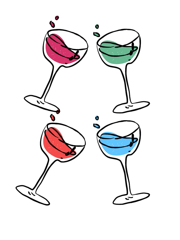 Four Glasses Of Wine