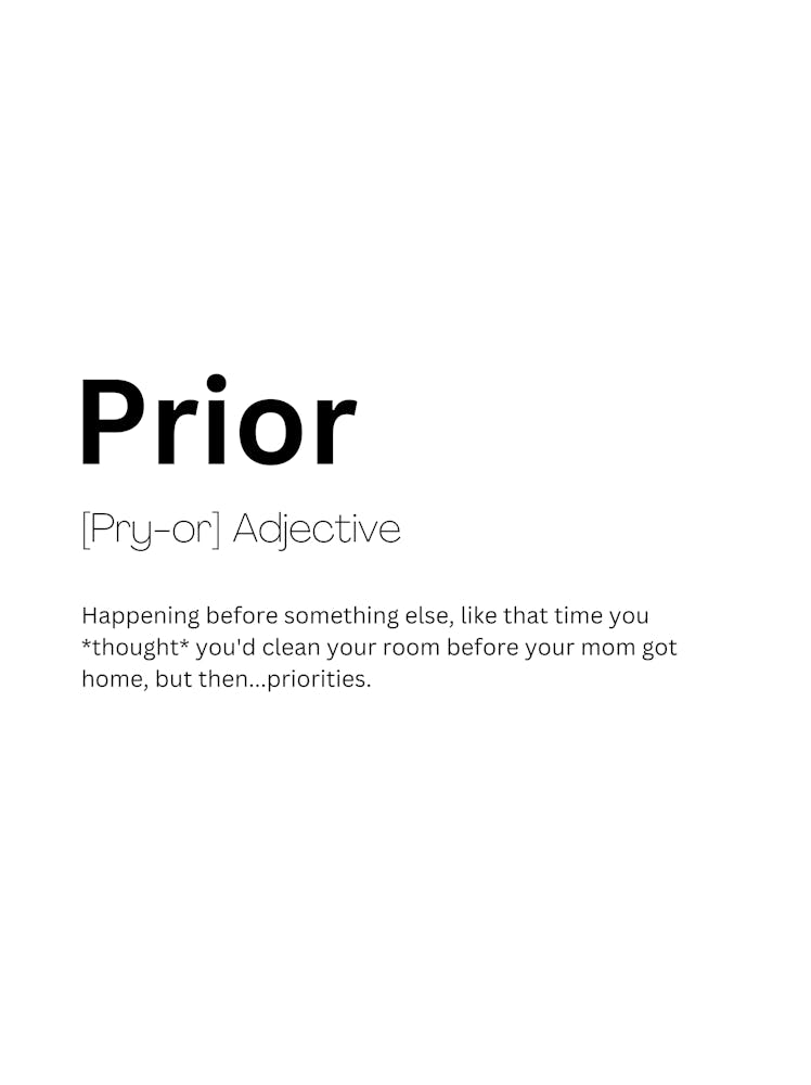 Prior Definition Meaning 1