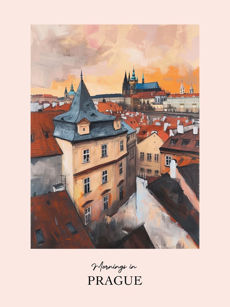 Mornings In Prague Rooftops Morning Skyline 3
