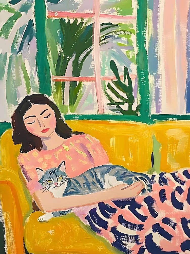 Cat On The Couch