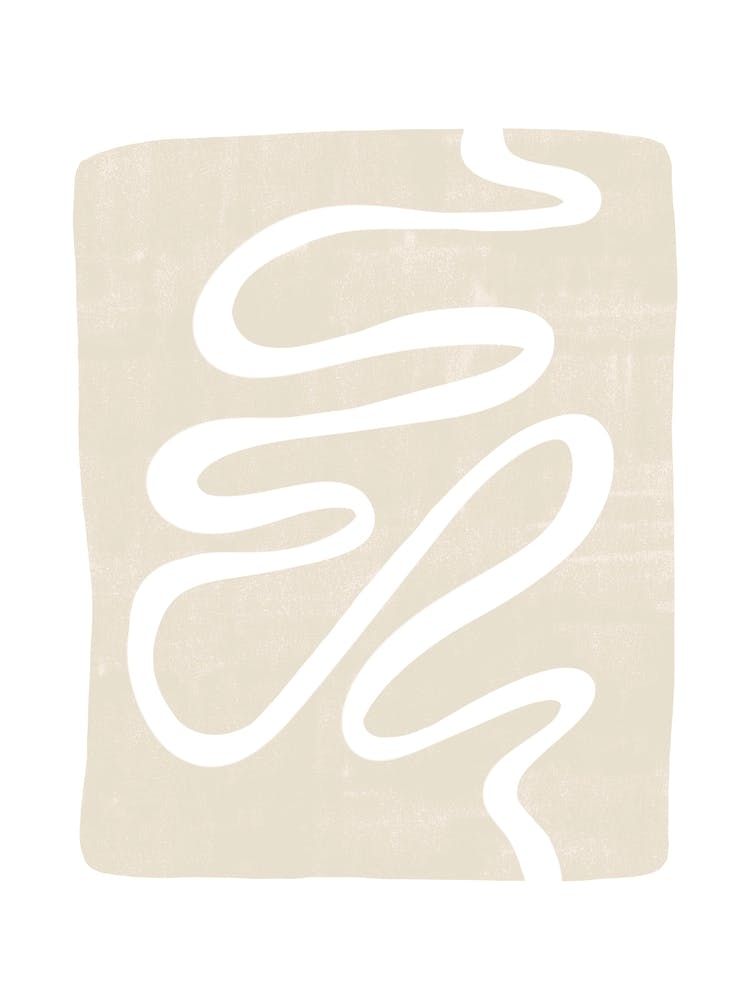 Curly Line On Beige