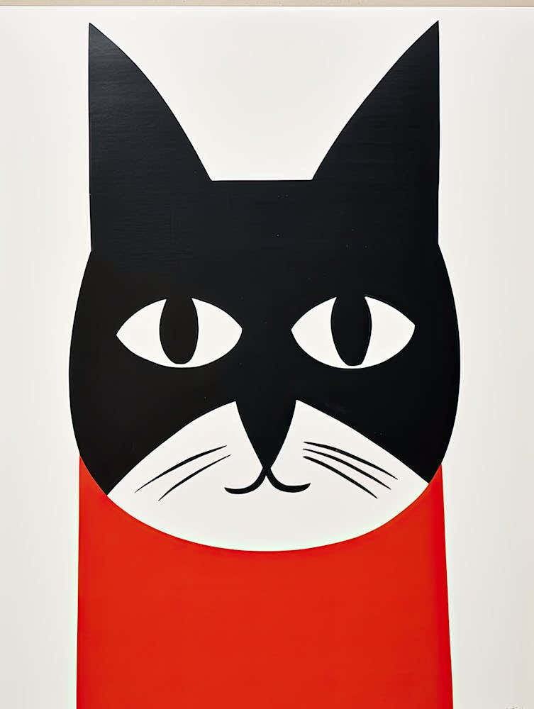 Cubist Cat Chronicles: Minimalist Whisker Wonders