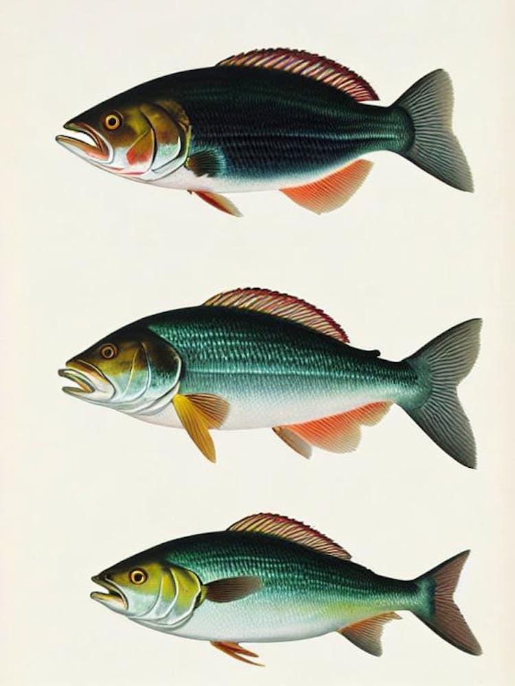 Yellowtail Snapper Vintage Poster