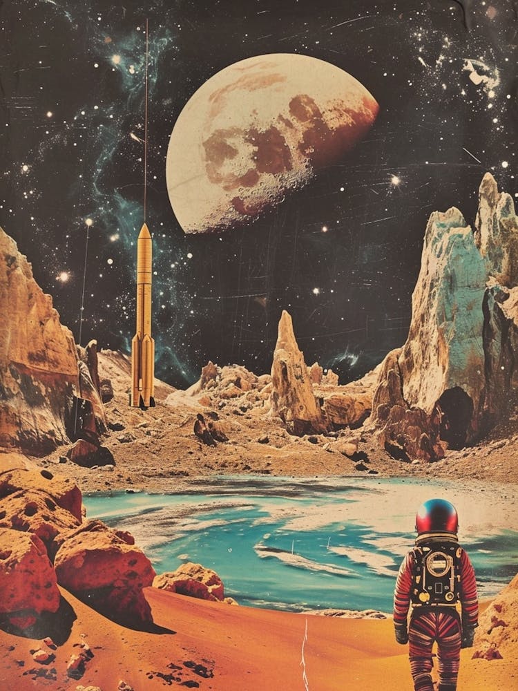 Retro Kitsch Space Collage 3