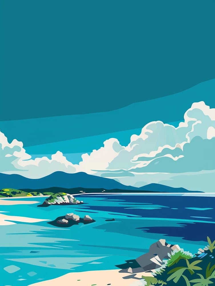 Okinawa Japan 3 Colourful Illustration