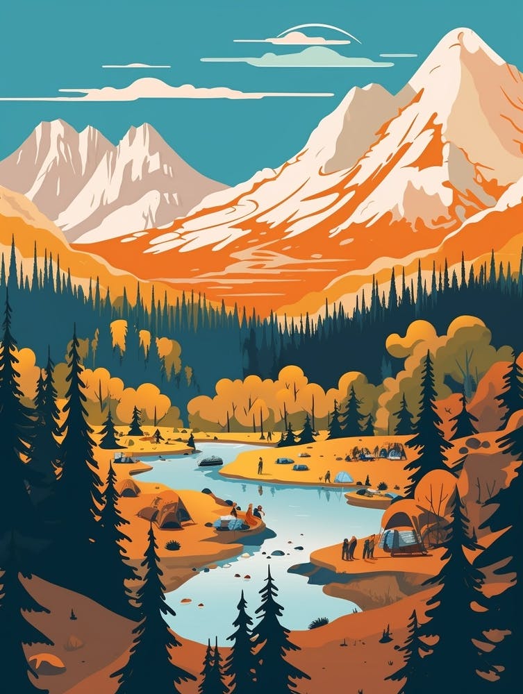 Kazakhstan Travel Illustration