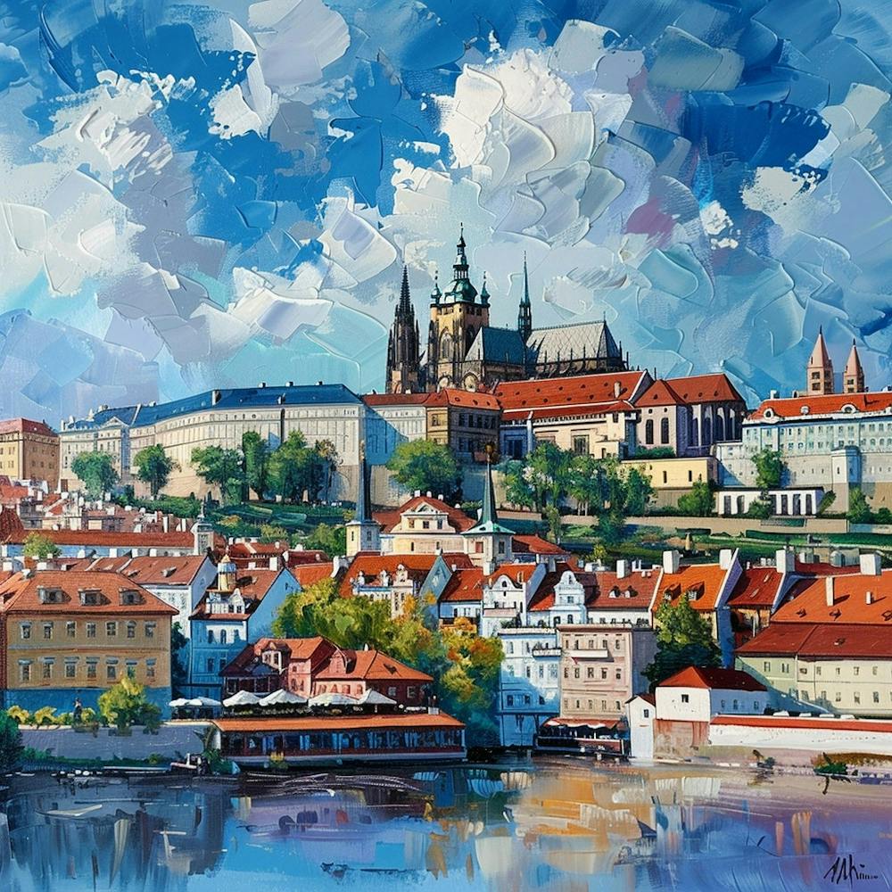 A Prague Castle In Prague Oil Painting Illustrat 1720028606 3