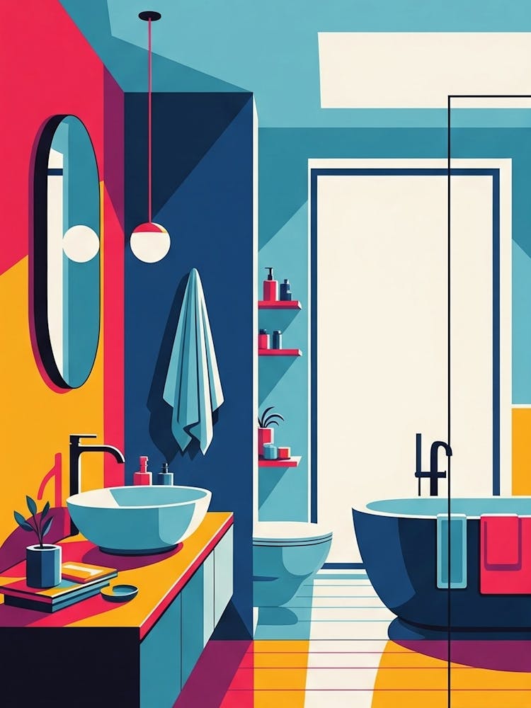 Bathroom Colorful Geometric