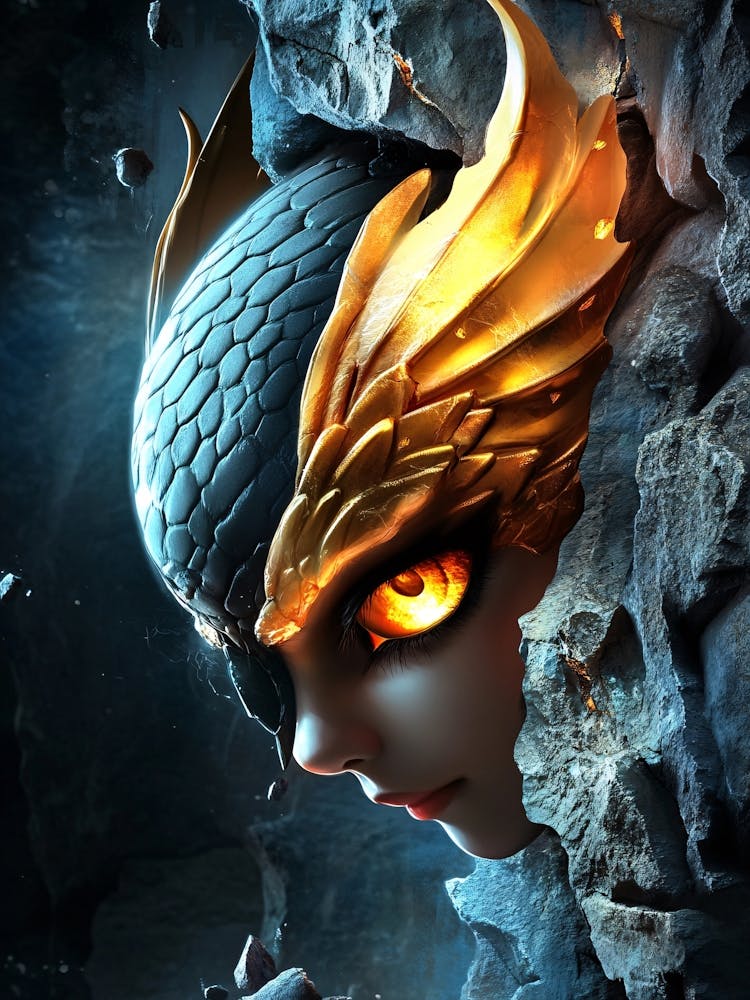 Girl With A Dragon Head