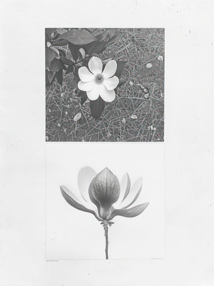 Magnolia Flower Photo Collage 4