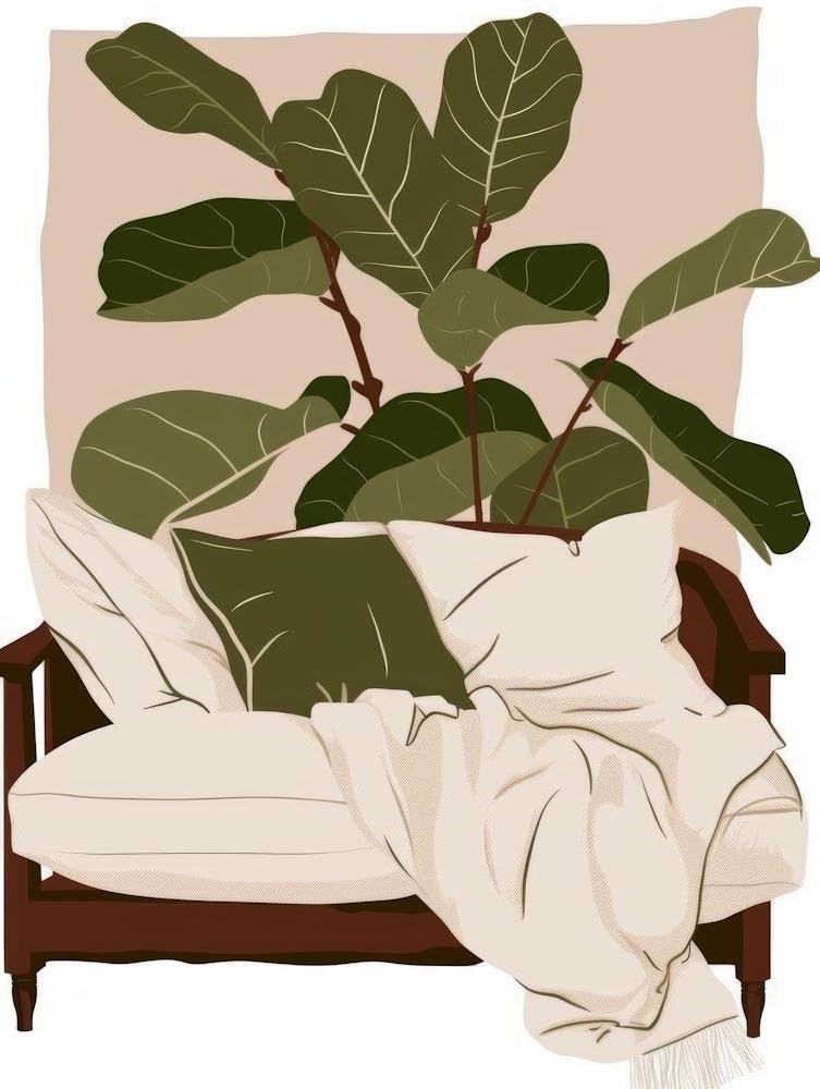 Couch With Plants