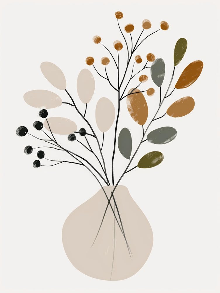 Abstract Flowers In A Vase 5