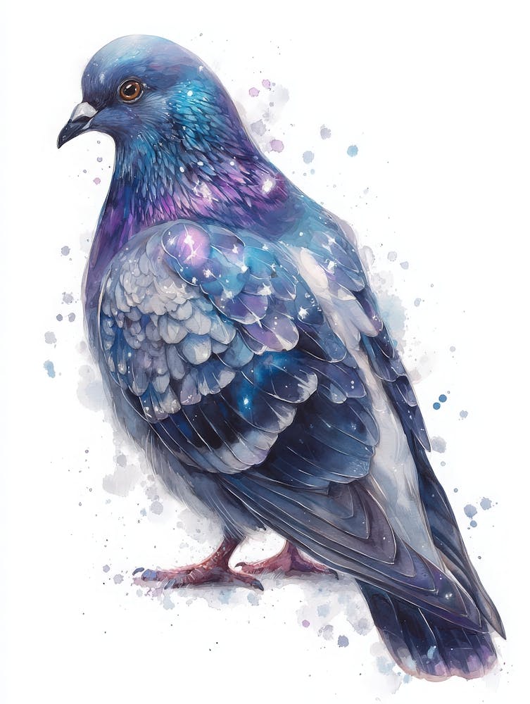 Aihrgdesign Isolated Watercolor Painting Of Birds Pigeon With A44a2940 3828 4830 8a4e 78e2c2e71d58 3