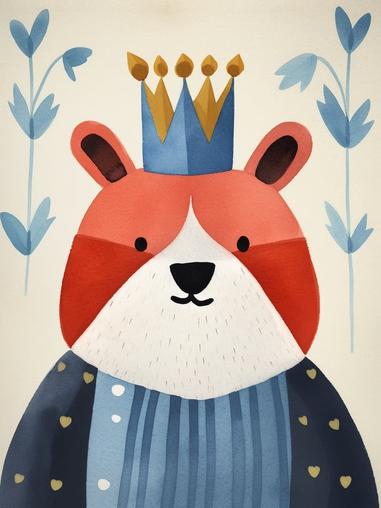 Little Red Panda 5 Wearing A Crown