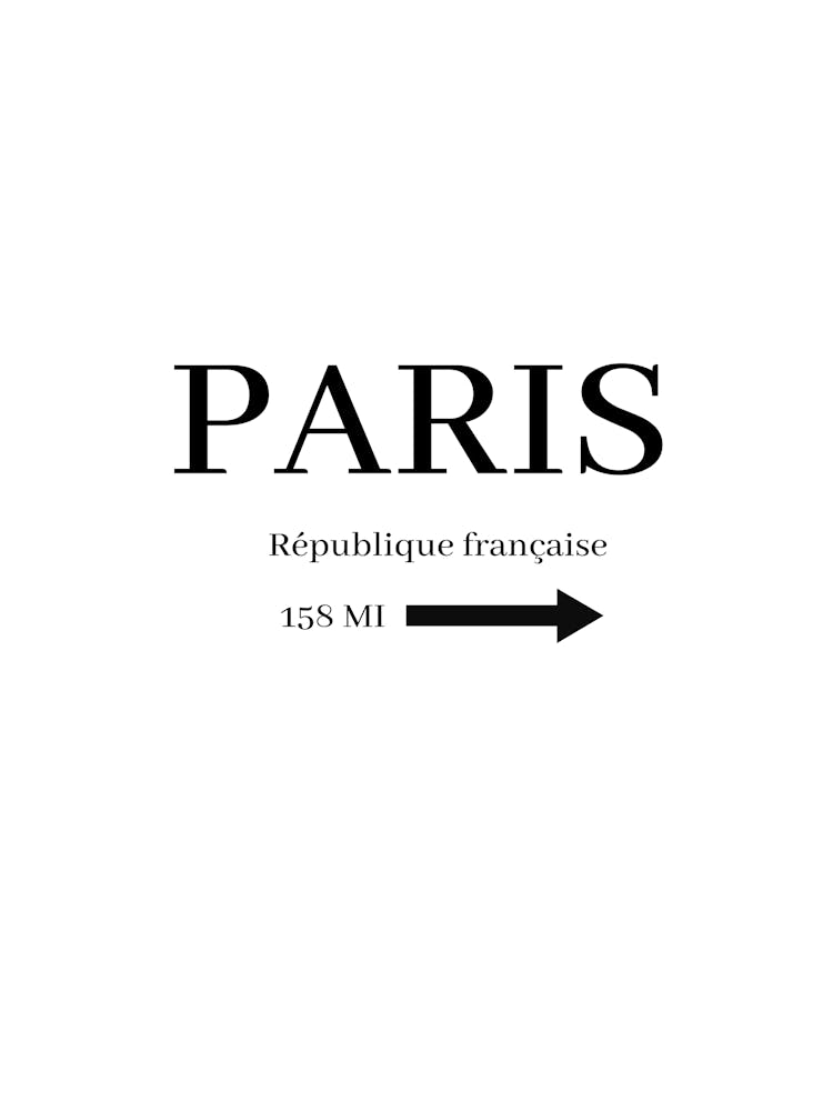 Paris Republique Francaise Print