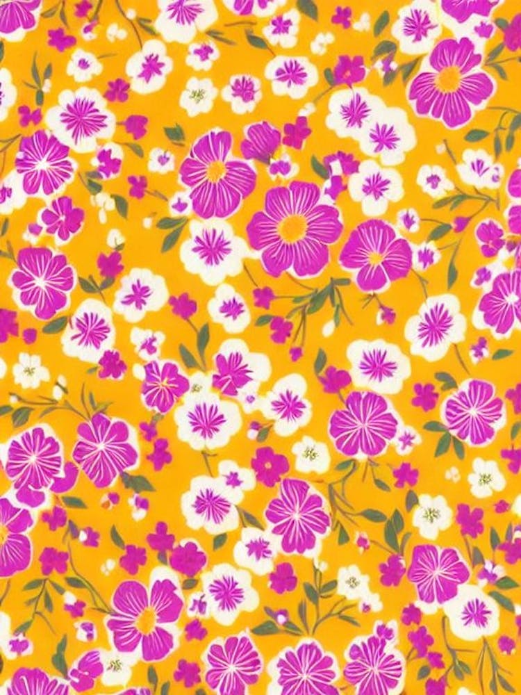 Lilac Floral Print Warm Tones1 Flower