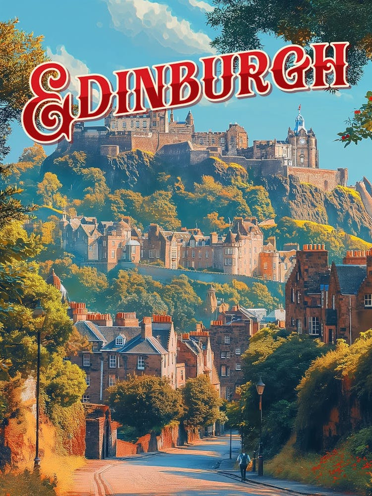 Vintage Edinburgh Poster