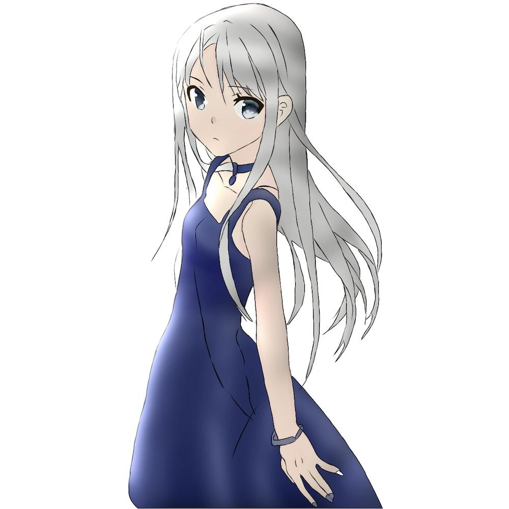 Girl In A Blue Dress