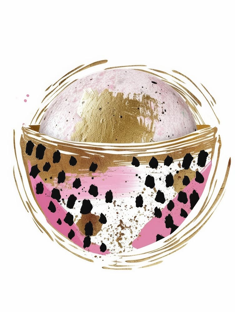 Pink And Gold Bowl