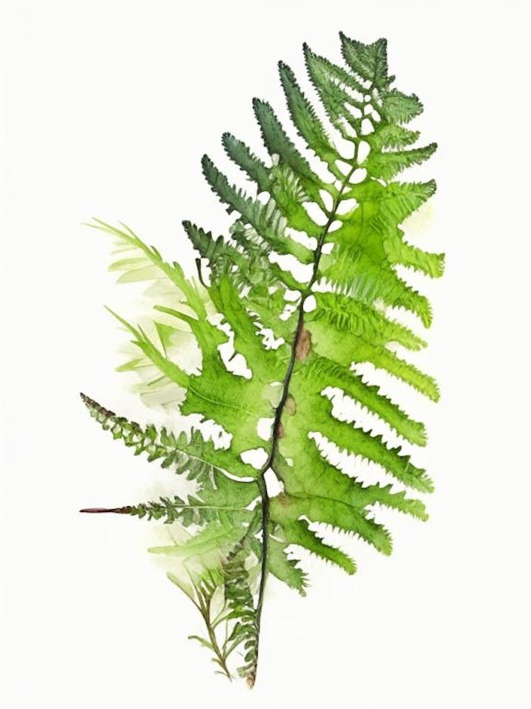 Tripinnatifid Spleenwort Watercolour