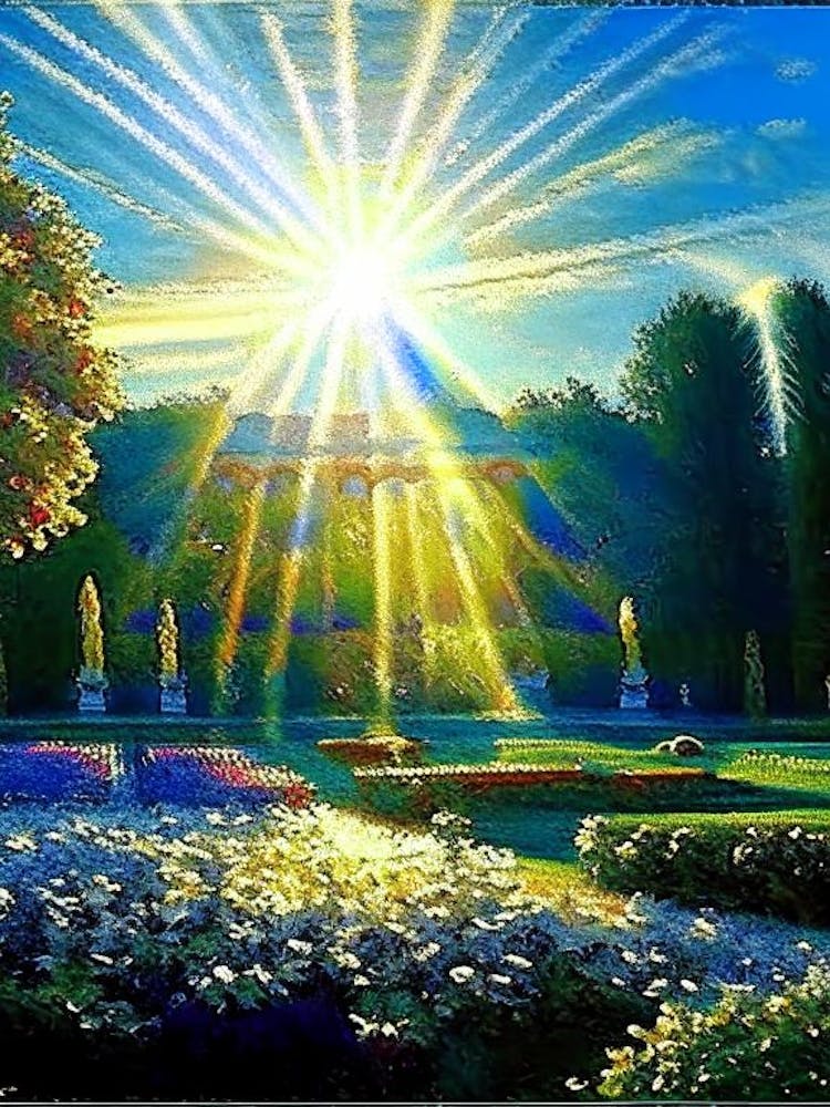 Palace Of Fontainebleau Gardens, France Classic Painting