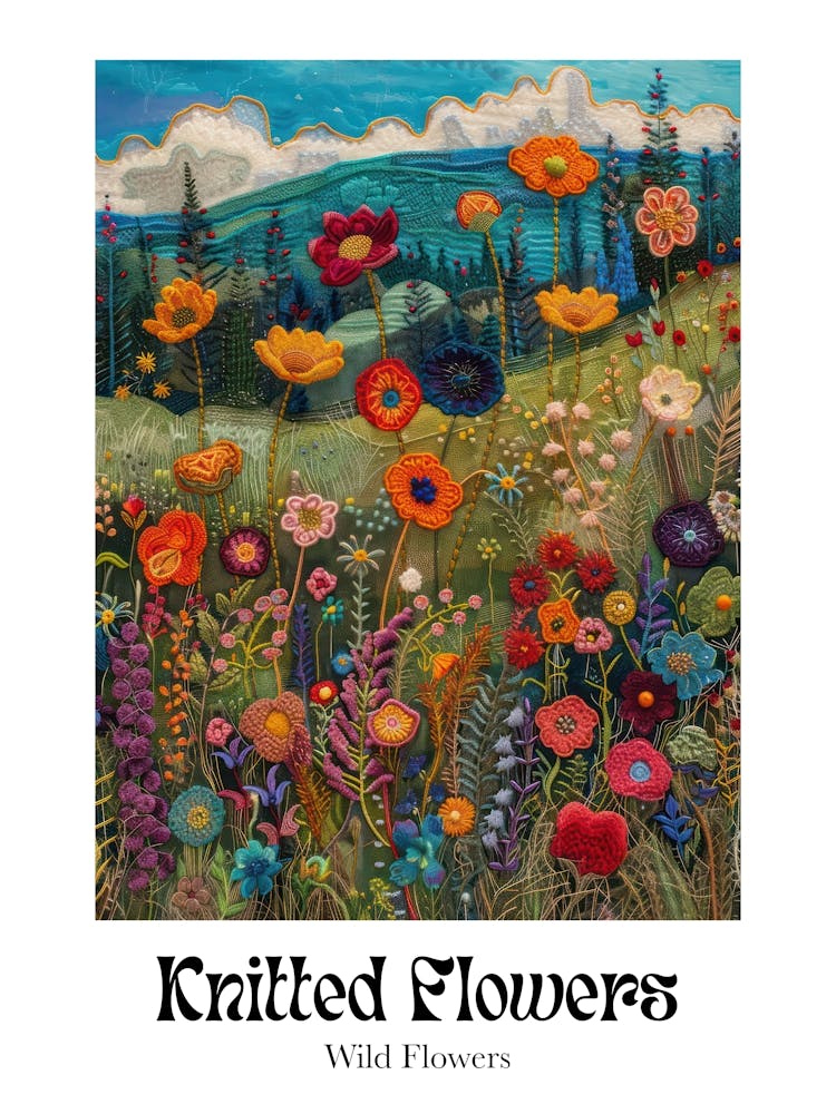 Knitted Flowers Wild Flowers 9