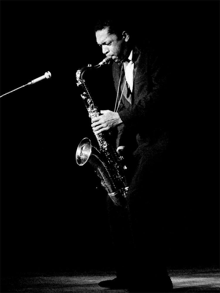 John Coltrane Line Art Illustration 3