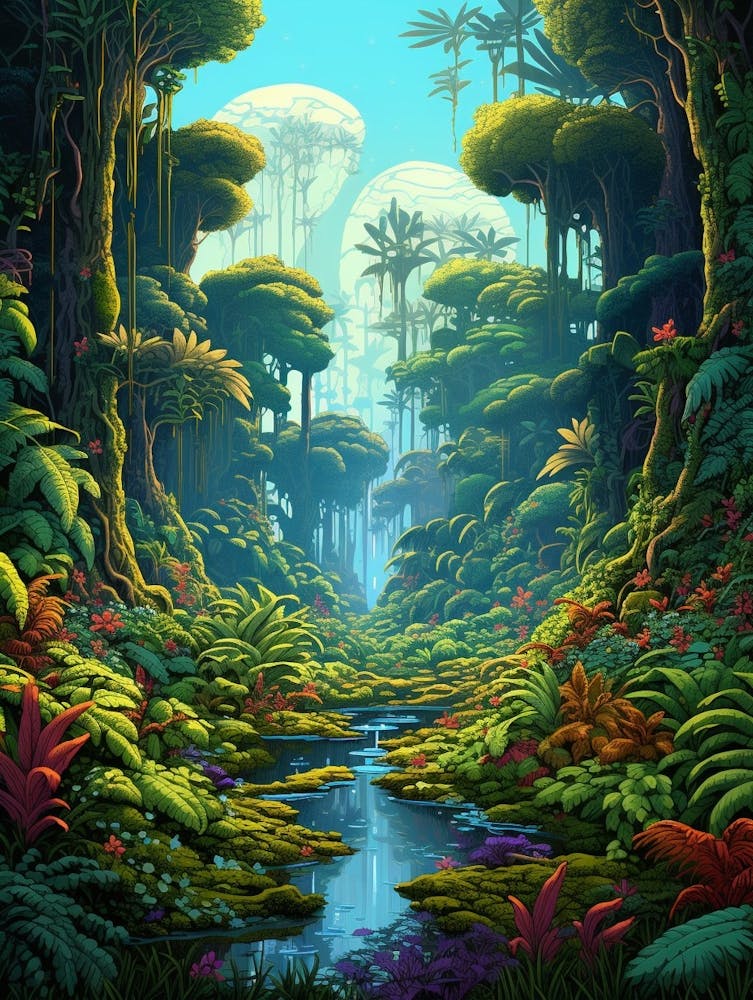 Atlantic Forest Pixel Art 3