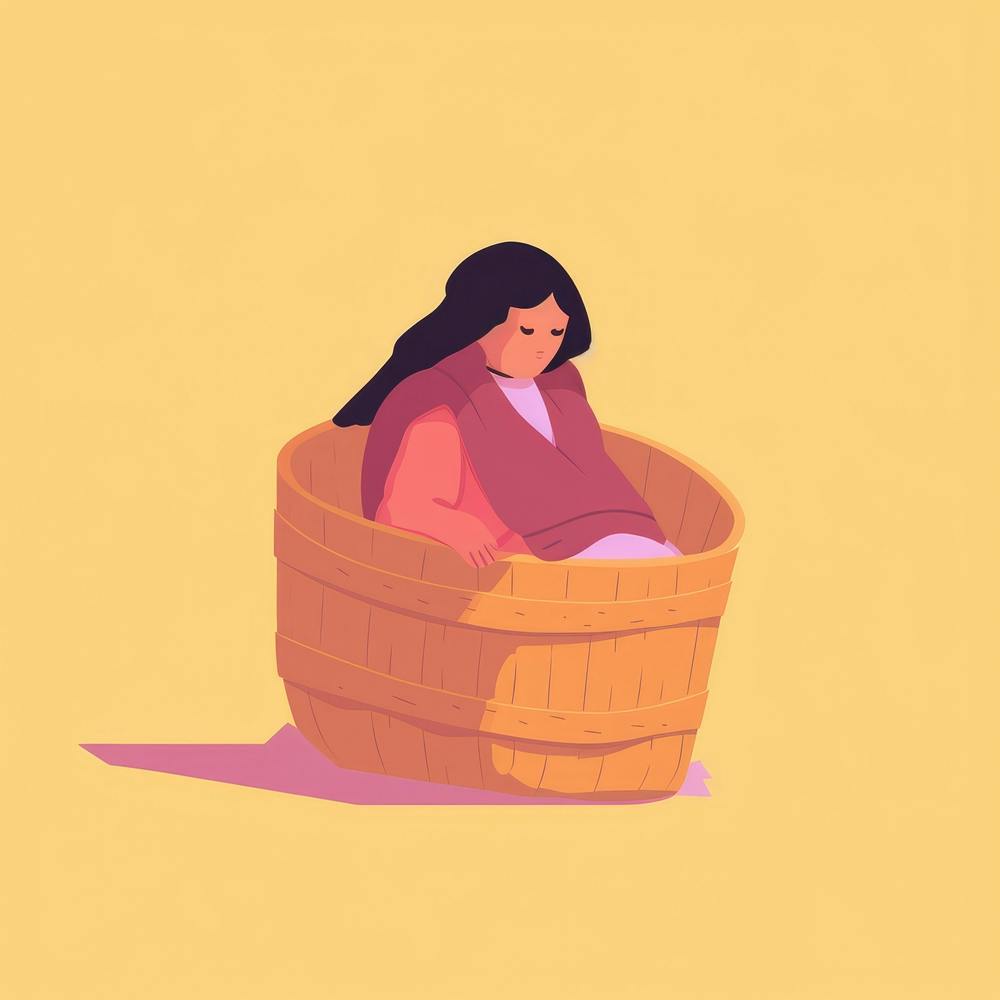 Woman In A Basket 14