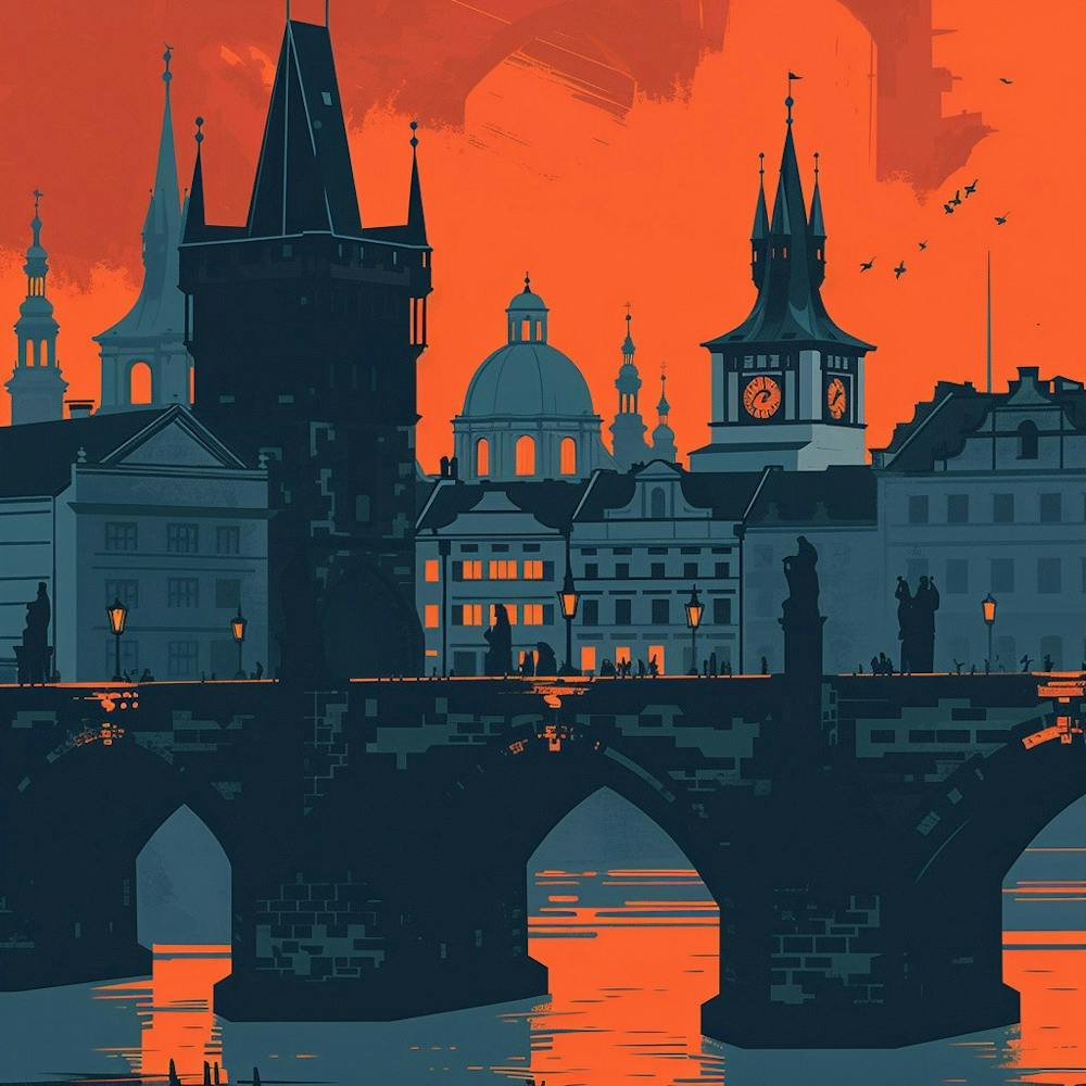 A Prague With Charles Bridge Lofi Illustration 1720467760 1