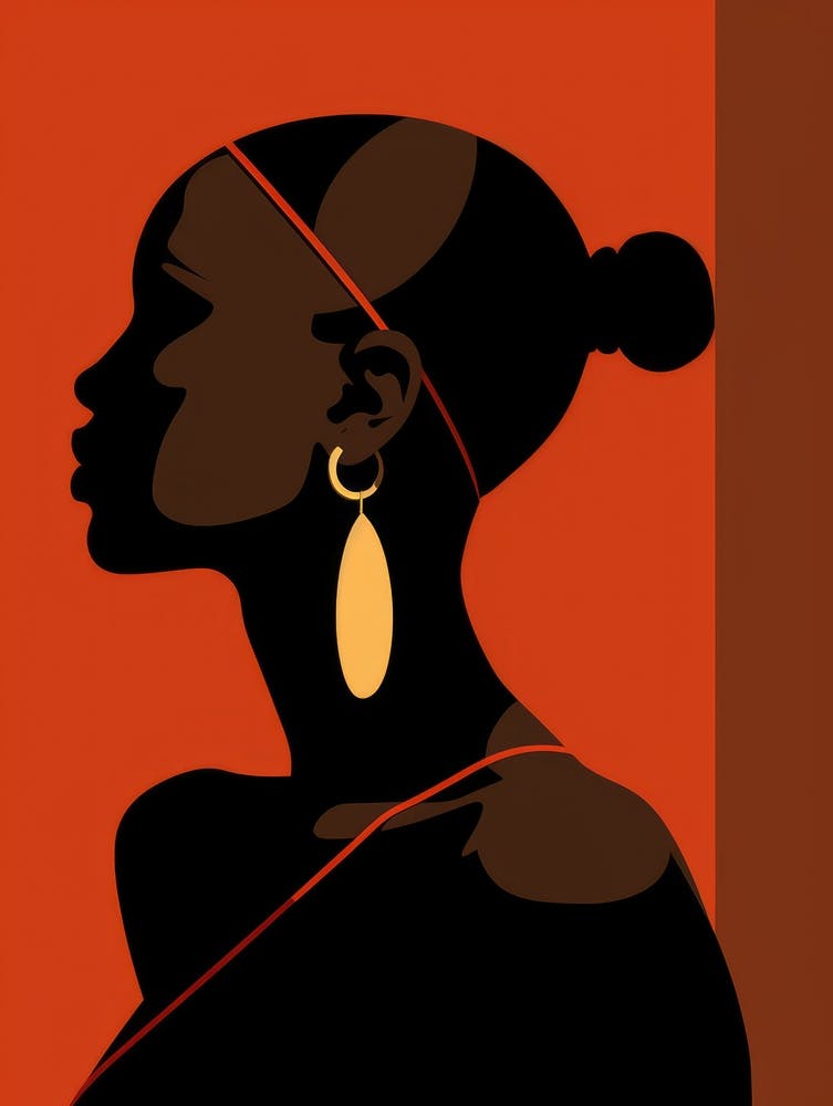 Silhouette Of African Woman 5