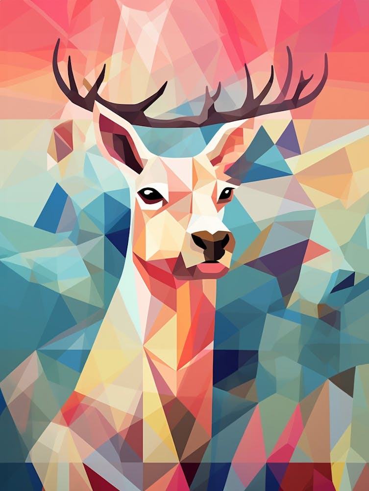 Abstract Geometric Deer 1