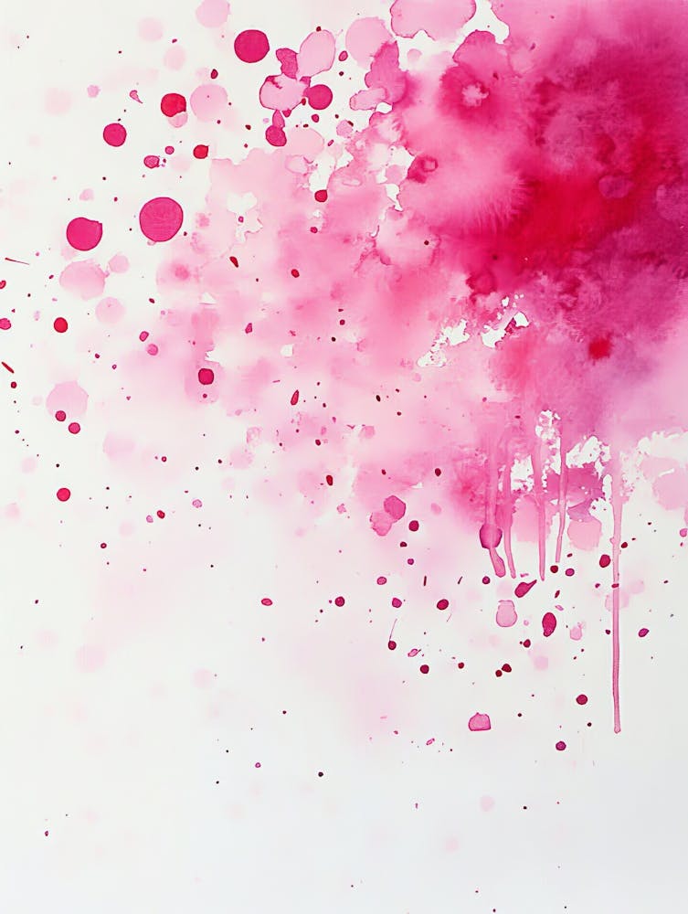Abstract Flecks Of Pink Paint Scattered Throughout