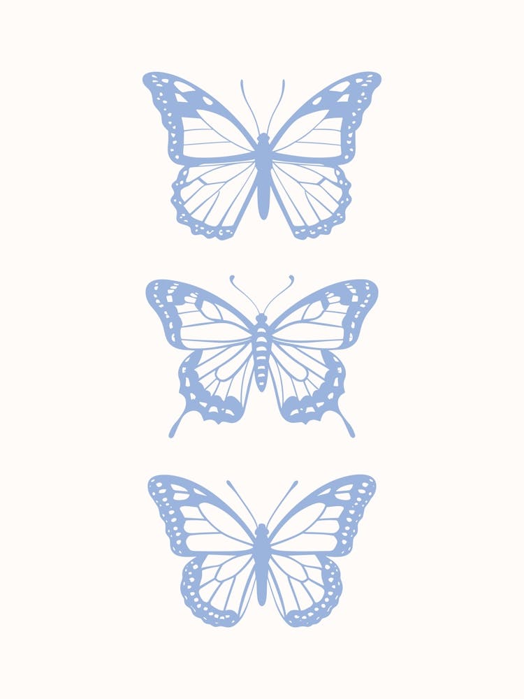 Butterflies Blue Poster 1