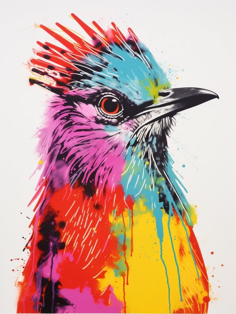 Andy Warhol Style Bird Cuckoo 1
