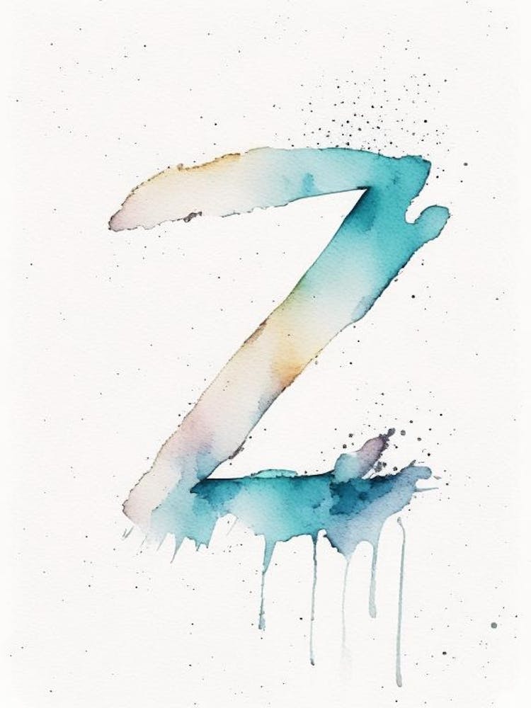 X, Letter, Alphabet Minimalist Watercolour 6