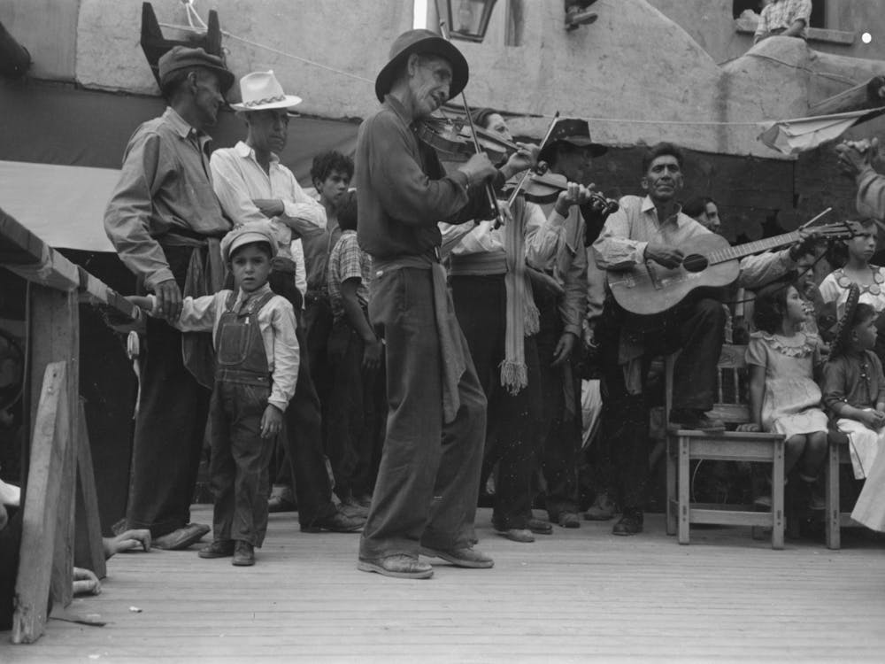 Untitled Photo, Possibly Related To Spanish American Musicians At Fiesta, Taos, New Mexico By Russell Lee