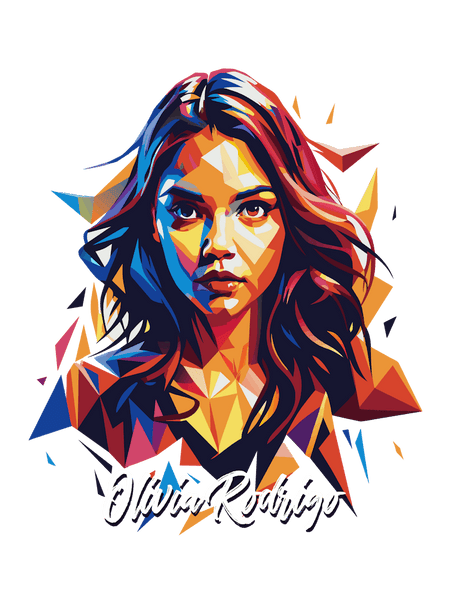 Olivia Rodrigo 02 Portrait Music Icon Style WPAP Pop Art Art Print