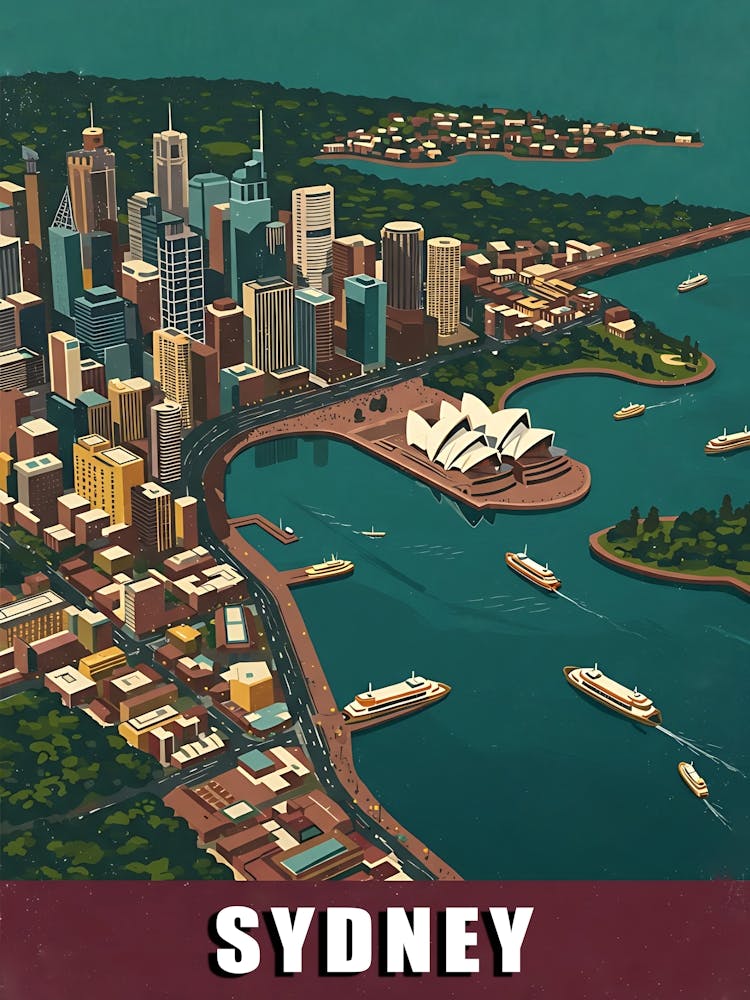 Affiche de Voyage Vintage Sydney 25