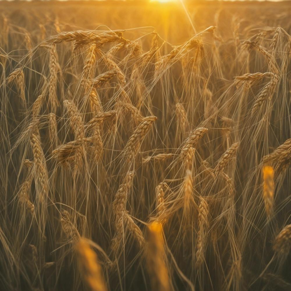 Sunset In A Wheat Field