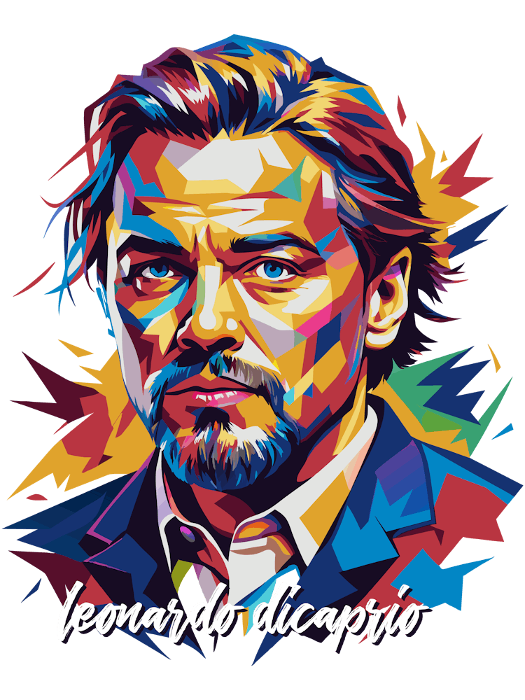 Leonardo Dicaprio Portrait WPAP Pop Art