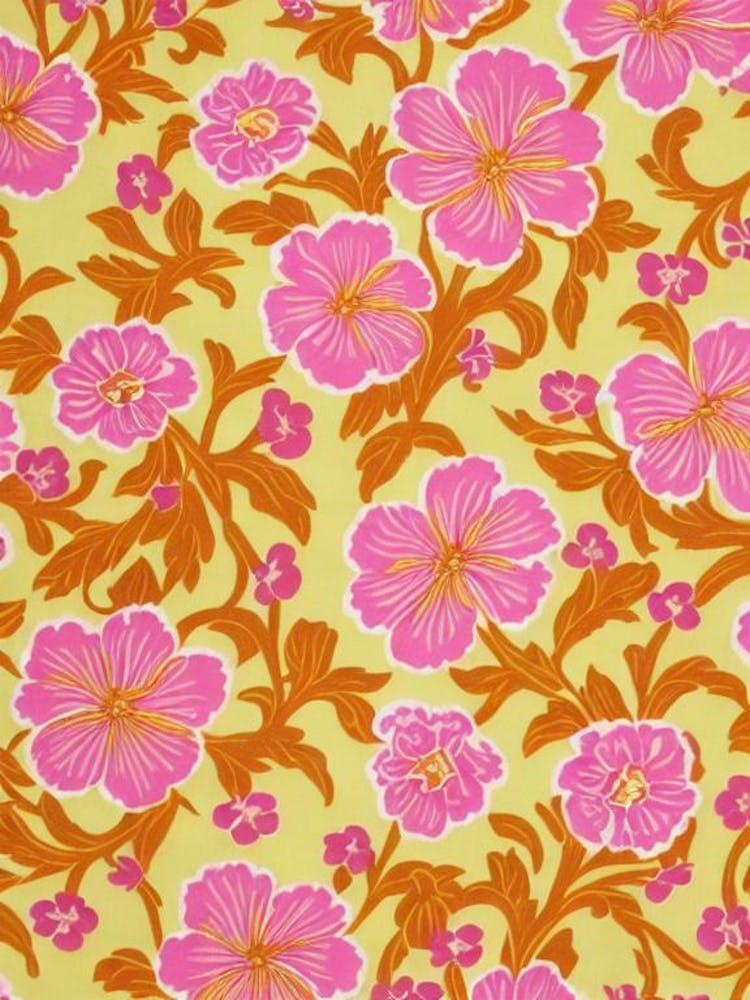 Violets Floral Print Warm Tones 2 Flower