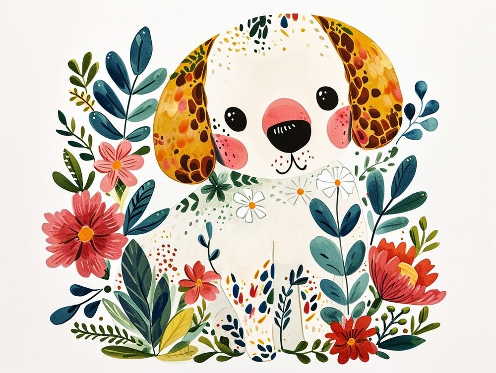 Little Floral Dog 2